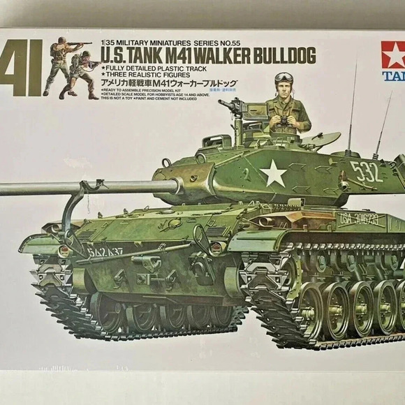 NEW Tamiya US Tank M41 Walker Bulldog Military 1:35 Scale Hobby Kit - Picture 1 of 3